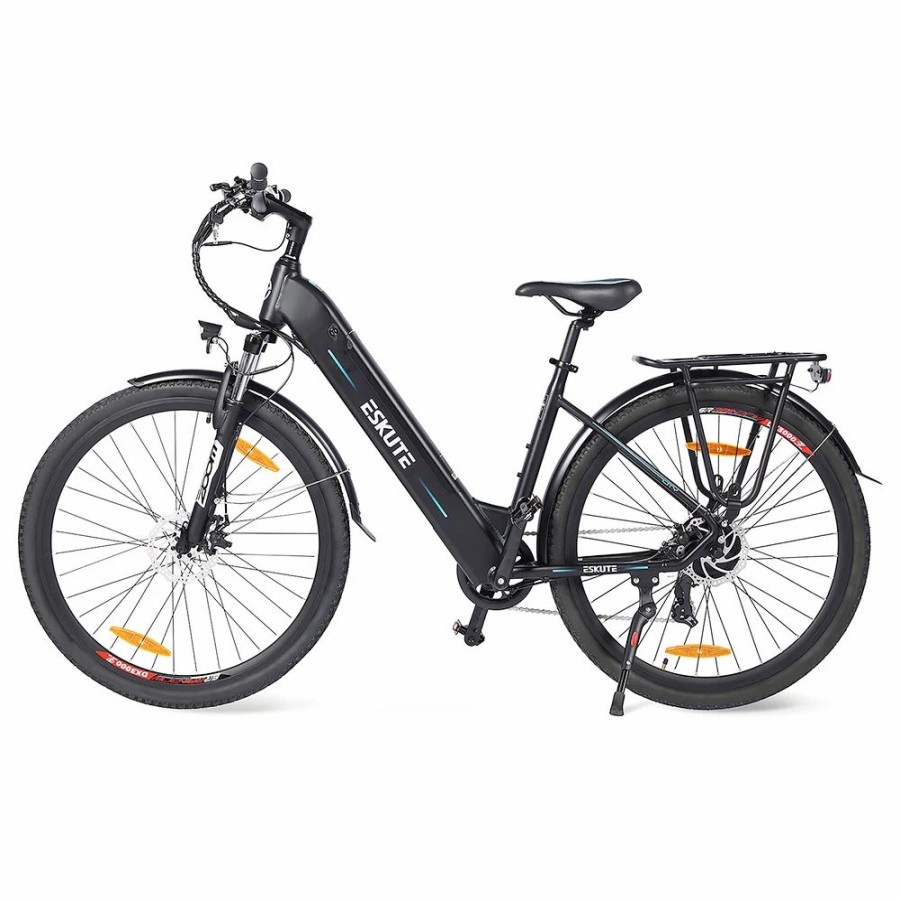 E-Bikes, Scooters & Wheels * | Eskute Polluno Electric Bicycle 28 Inch 250W Rear-Hub Motor 25Km/H Max Speed 36V 14.5Ah Battery For 65 Miles Range Urban Bike