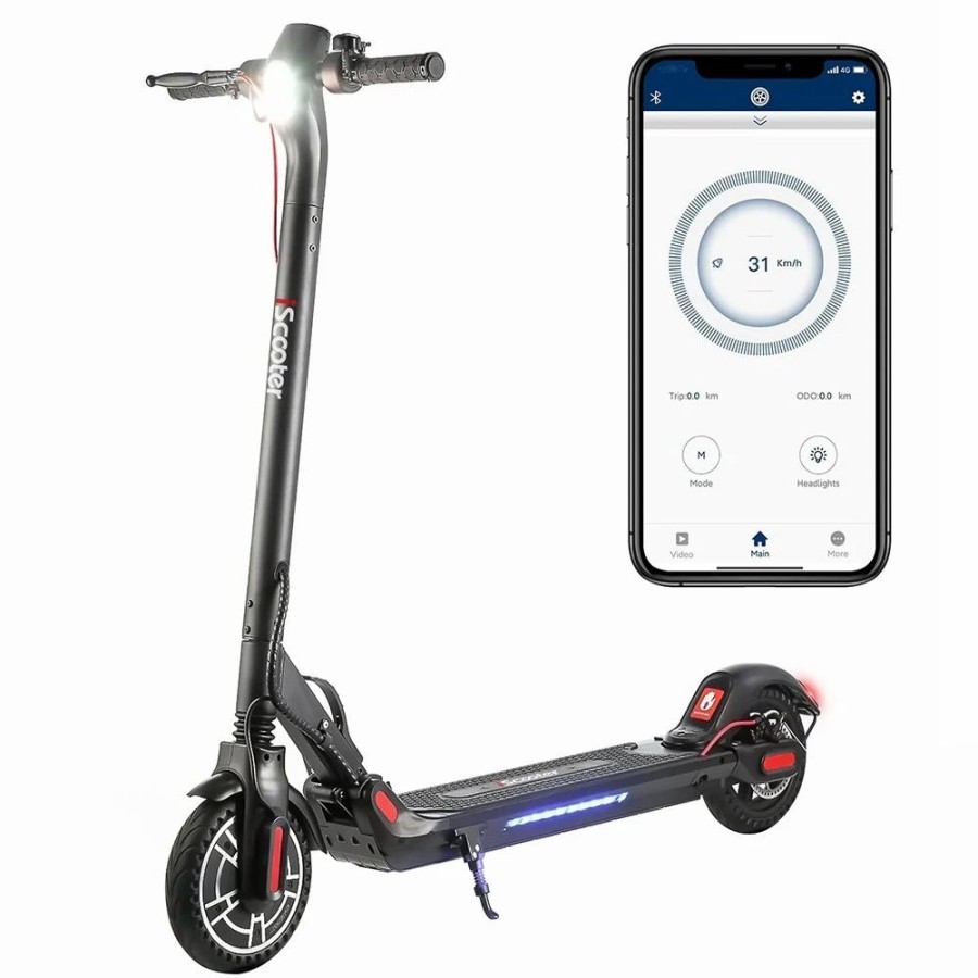 E-Bikes, Scooters & Wheels * | Iscooter M5 Pro Electric Scooter 8.5 Inch Honeycomb Tire 350W Motor 31Km/H Max Speed 7.8Ah Battery For 35Km Range Front And Rear Shock Absorbers App Control