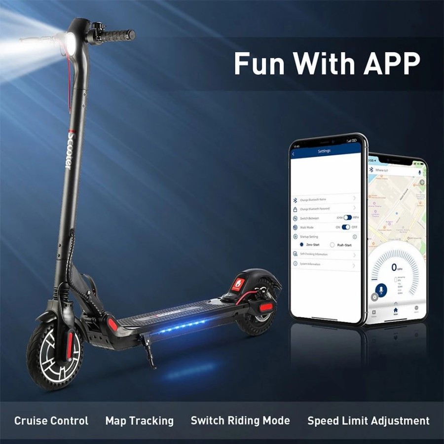 E-Bikes, Scooters & Wheels * | Iscooter M5 Pro Electric Scooter 8.5 Inch Honeycomb Tire 350W Motor 31Km/H Max Speed 7.8Ah Battery For 35Km Range Front And Rear Shock Absorbers App Control