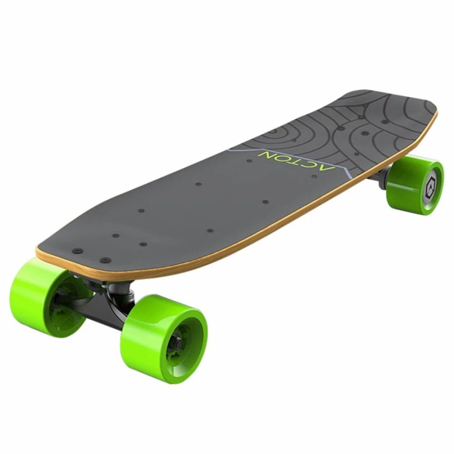 E-Bikes, Scooters & Wheels * | Xiaomi Acton R1 Electric Skateboard Bluetooth Smart Remote Control Led Light Up To 12Km Range Canadian Maple Wood Grey Green