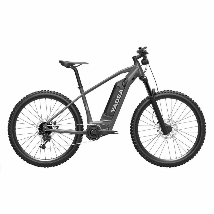 E-Bikes, Scooters & Wheels * | Yadea Ys500 27.5 Inch Touring Electric Bike 350W Fusion Mid Drive Motor Shimano Bl-Mt200 Brake 13Ah Lg Cell Battery Lcd Display 25Km/H Up To 80-100Km Grey