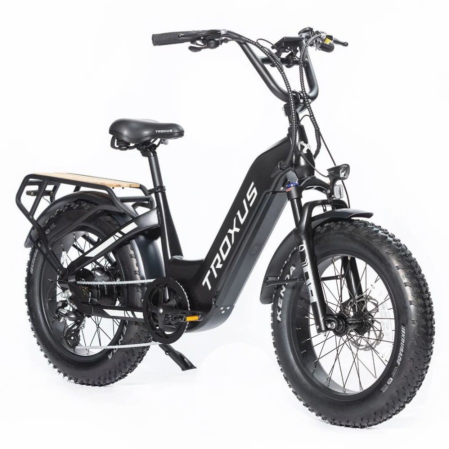 E-Bikes, Scooters & Wheels * | Troxus Lynx Electric Bike 20*4.0 Inch Fat Tire 750W Bafang Brushless Motor 45Km/H Speed 48V 20Ah Samsung Battery Up To 62 Miles Range Shimano 8 Speed Black