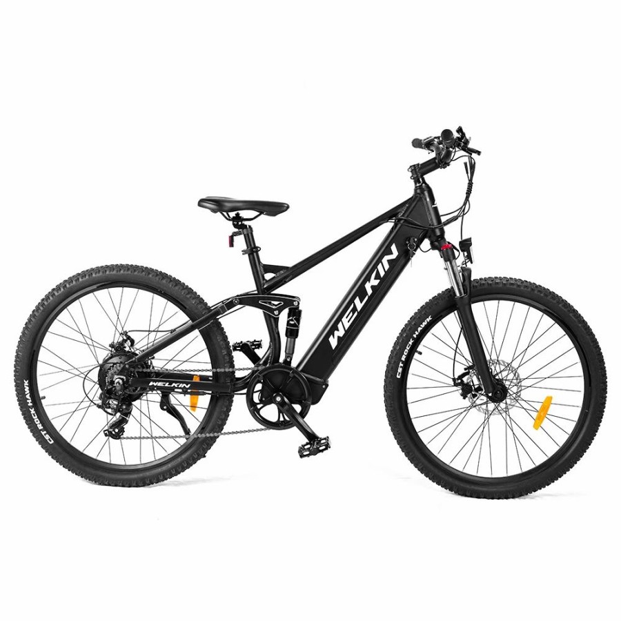 E-Bikes, Scooters & Wheels * | Welkin Wkes002 Electric Bicycle 350W Brushless Motor 48V 10Ah Battery 27.5*2.25" Tires Mountain Bike Black