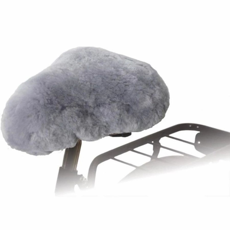 E-Bikes, Scooters & Wheels * | Willex Bicycle Saddle Cover Sheepskin Grey 30135