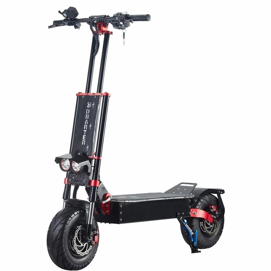 E-Bikes, Scooters & Wheels * | Obarter X5 Folding Electric Sport Scooter 13 Off-Road Tyre 2800W X2 Brushless Motor 60V 30Ah Battery Bms 3 Speed Modes Oil Disc Brake Max Speed 85Km/H Led Display 65Km-75Km Long Range Black