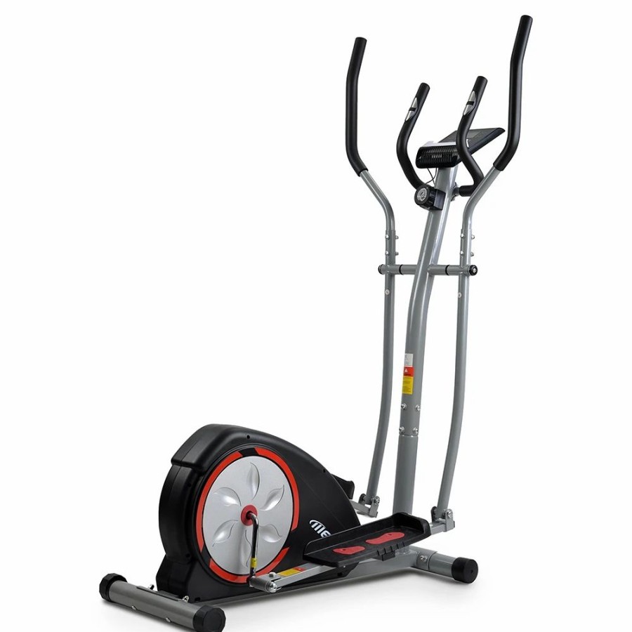 Exercise * | Merax Cross Portable Trainer Elliptical With Lcd Display Equipment Stand For Home Exercises 8 Levels Silver