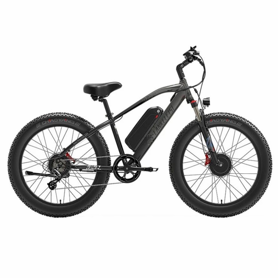 E-Bikes, Scooters & Wheels * | Lankeleisi Mg740 Plus Electric Bike 26*4.0" Tires 1000W*2 Dual Motor 20Ah Battery 49Km/H Max Speed Black & Grey