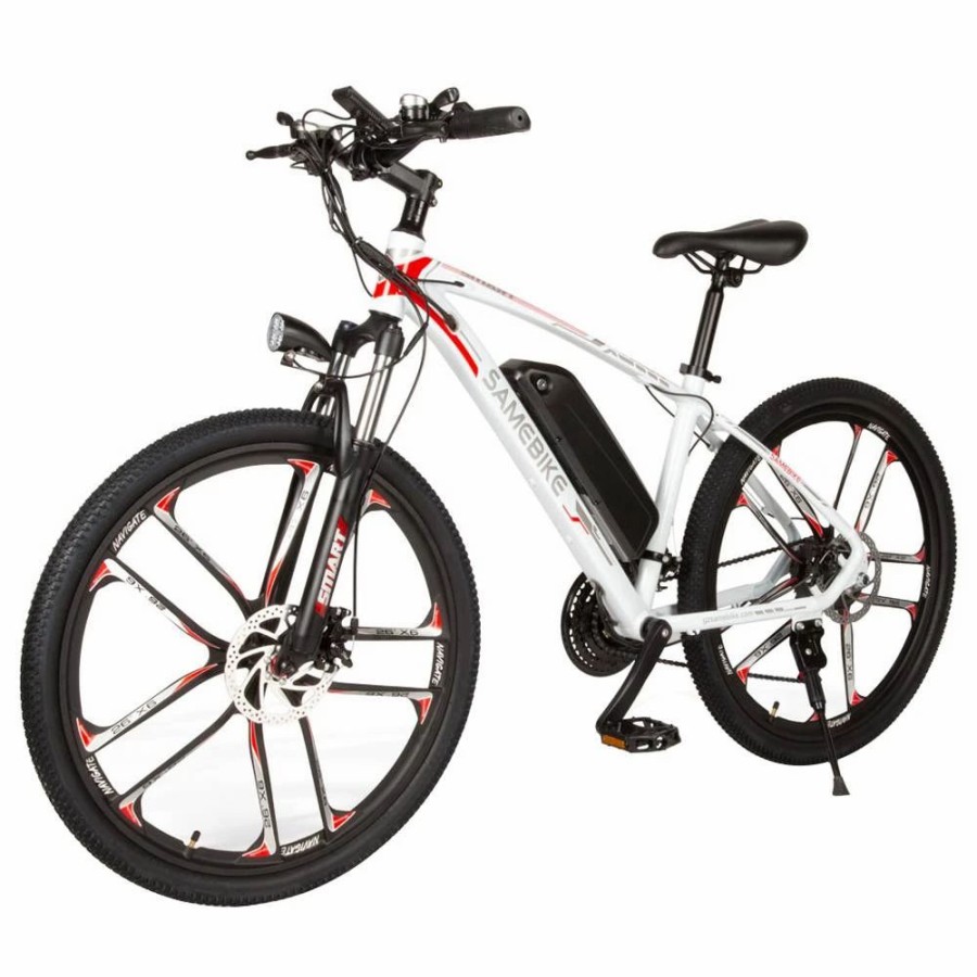 E-Bikes, Scooters & Wheels * | Samebike My-Sm26 8Ah 350W 48V 26Inch Electric Bike 30Km/H Top Speed 80Km Mileage Range Max Load 150Kg White