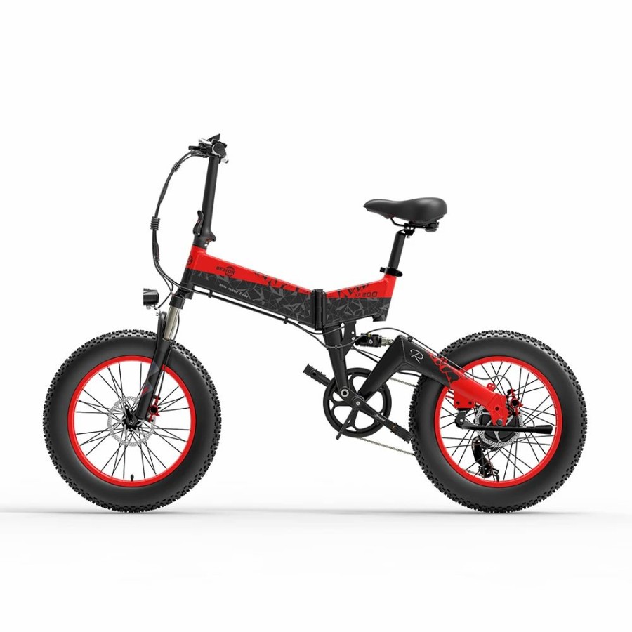 E-Bikes, Scooters & Wheels * | Bezior Xf200 Folding Electric Bike 48V 15Ah Battery 1000W Motor 20 4.0 Inch Fat Tire Aluminum Alloy Frame Shimano 7-Speed Shift Max Speed 40Km/H 130Km Power-Assisted Mileage Range Lcd Display Ip54 Waterproof Black Red