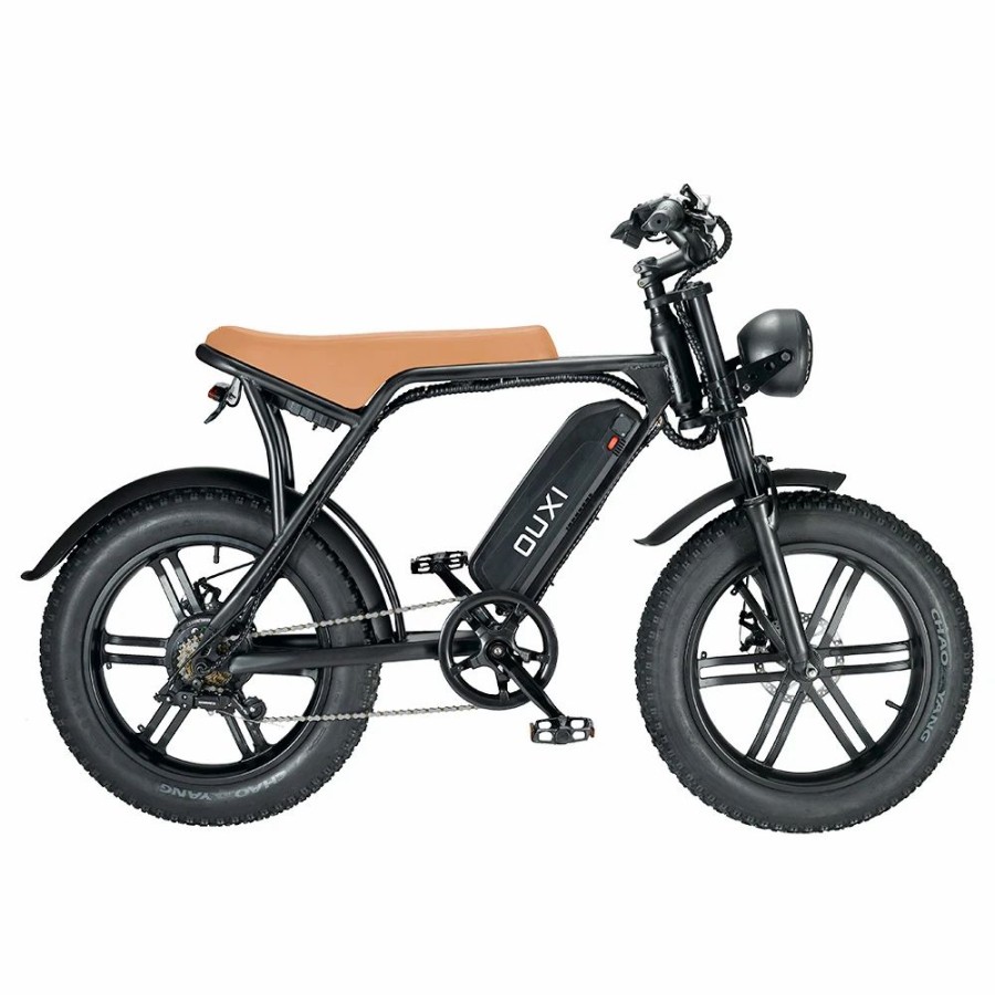 E-Bikes, Scooters & Wheels * | Ouxi V8 Electric Bike 20*4.0 Inch Fat Tires 750W Motor 50Km/H Max Speed 48V 15Ah Battery Retro Ebike Max Load 150Kg Dual Disc Brake Shimano 7-Speed Gear