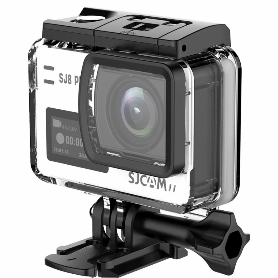 Outdoor Sports Cameras * | Sjcam Sj8Pro Sports & Action Camera 4K/60Fps Waterproof, Wifi Remote Control Sports Dv Fpv Camera White