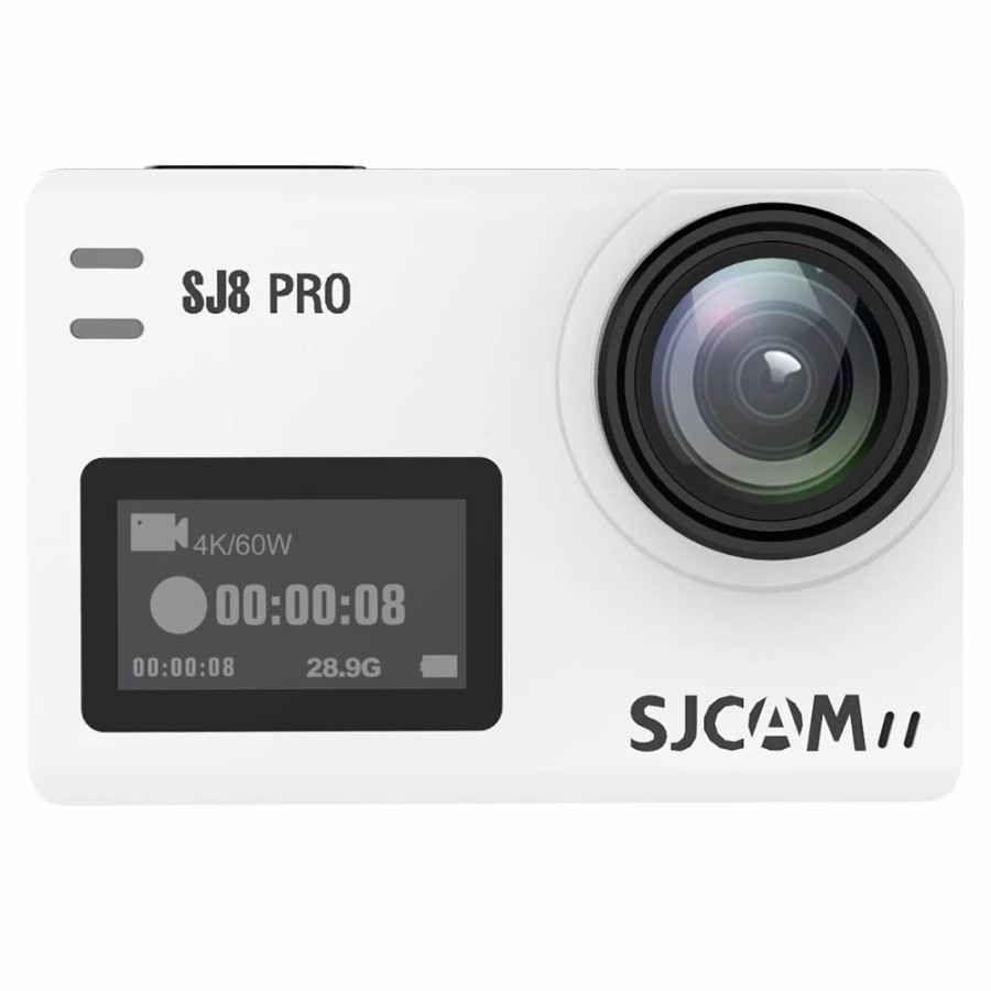 Outdoor Sports Cameras * | Sjcam Sj8Pro Sports & Action Camera 4K/60Fps Waterproof, Wifi Remote Control Sports Dv Fpv Camera White