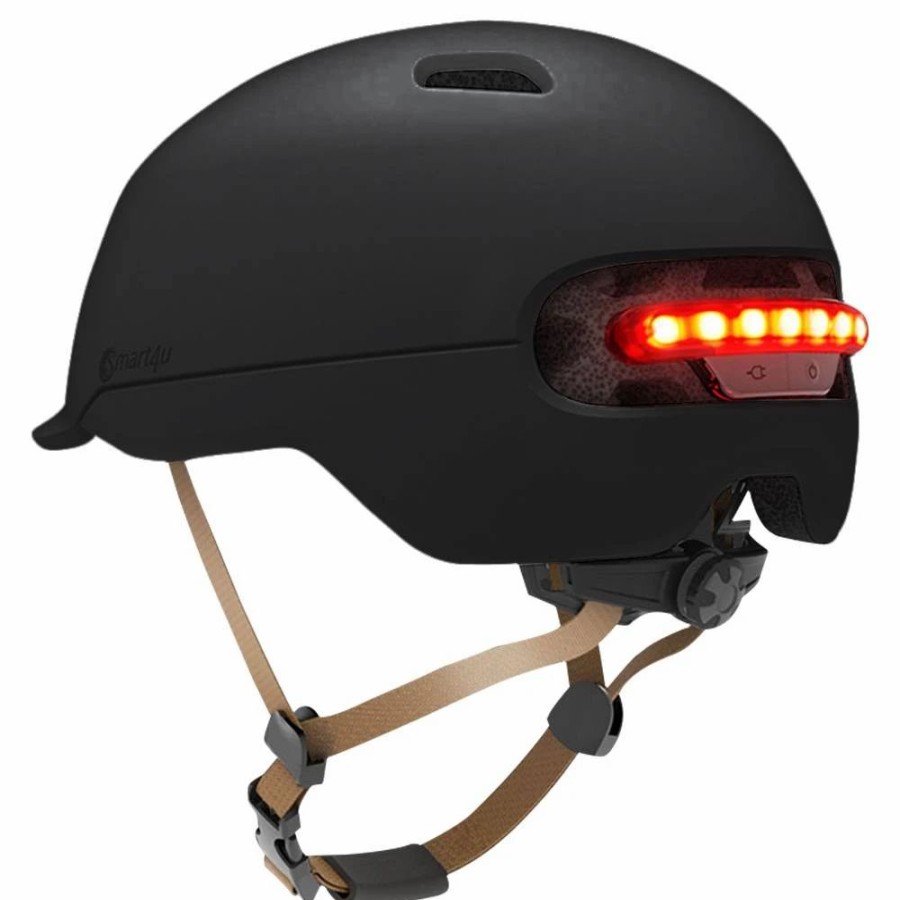 Cycling * | Xiaomi Smart4U Sh50 Bicycle Smart Flash Helmet Automatic Light Perception Warning Light Long Battery Life Ipx4 Waterproof Size L Black