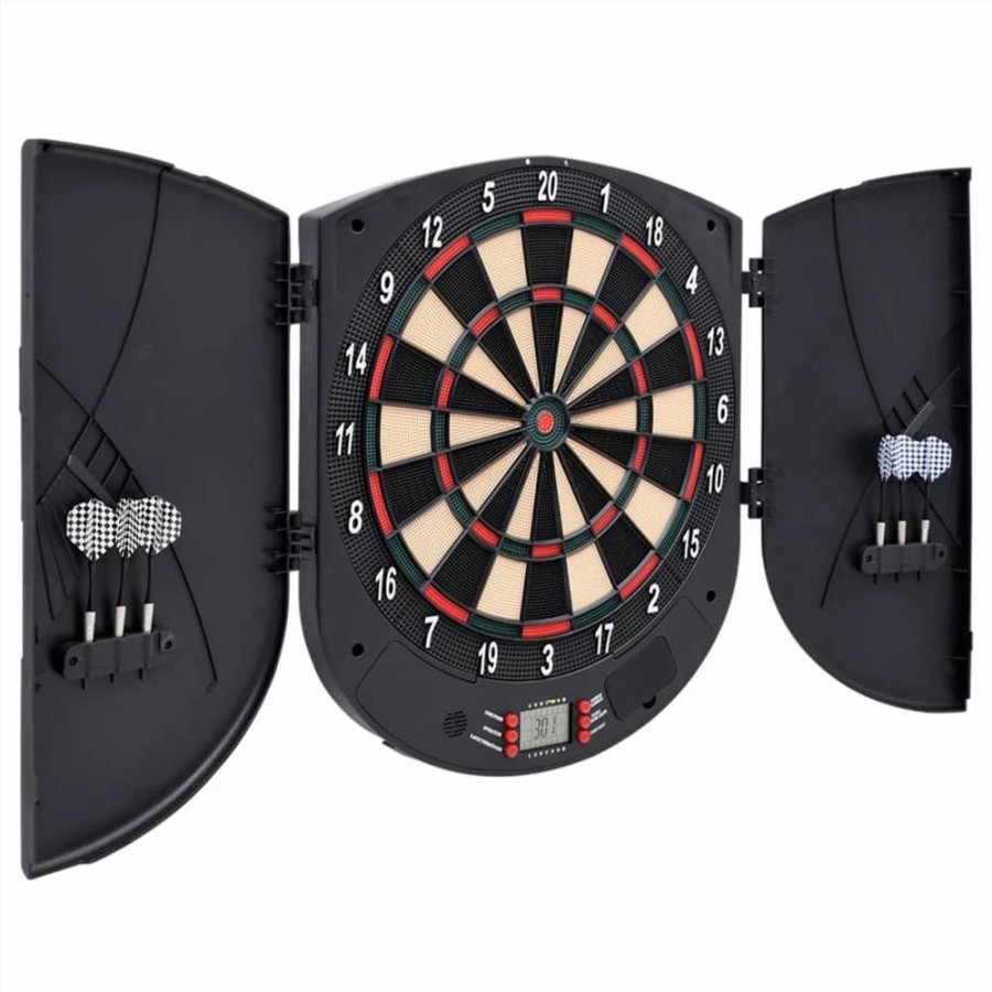 Exercise * | Electric Dartboard With Darts Black Polypropylene