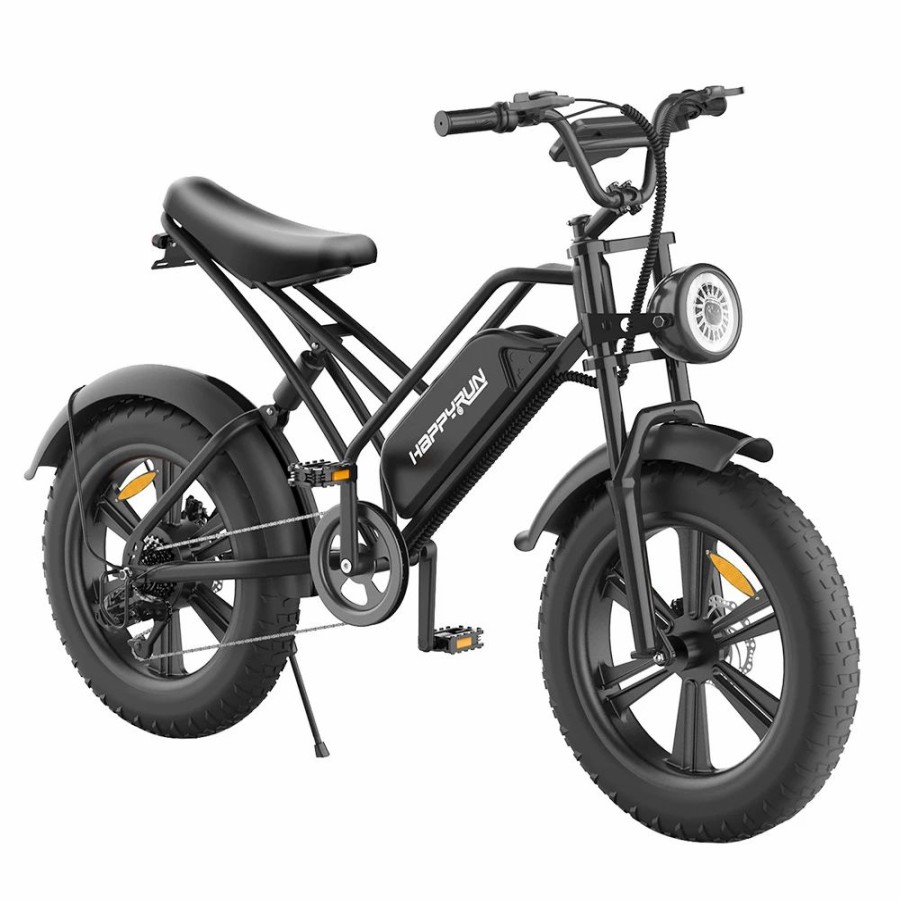 E-Bikes, Scooters & Wheels * | Happyrun Hr-G50 Electric Bike 20*4.0 Inch Fat Tires 48V 18Ah Battery 750W Motor 45Km/H Max Speed Retro Ebike Max Load 150Kg Shimano 7-Speed Gear