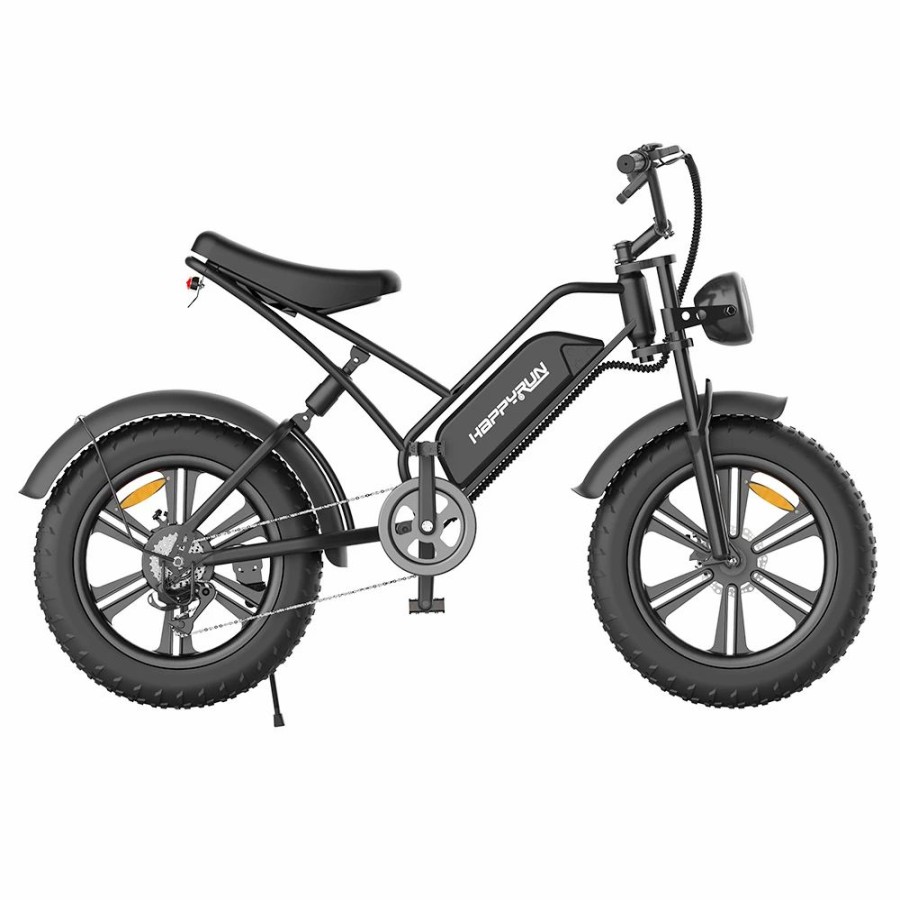 E-Bikes, Scooters & Wheels * | Happyrun Hr-G50 Electric Bike 20*4.0 Inch Fat Tires 48V 18Ah Battery 750W Motor 45Km/H Max Speed Retro Ebike Max Load 150Kg Shimano 7-Speed Gear