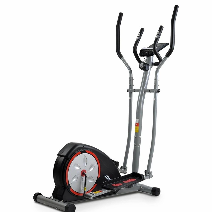 Exercise * | Merax Cross Portable Trainer Elliptical With Lcd Display Equipment Stand For Home Exercises 8 Levels Silver