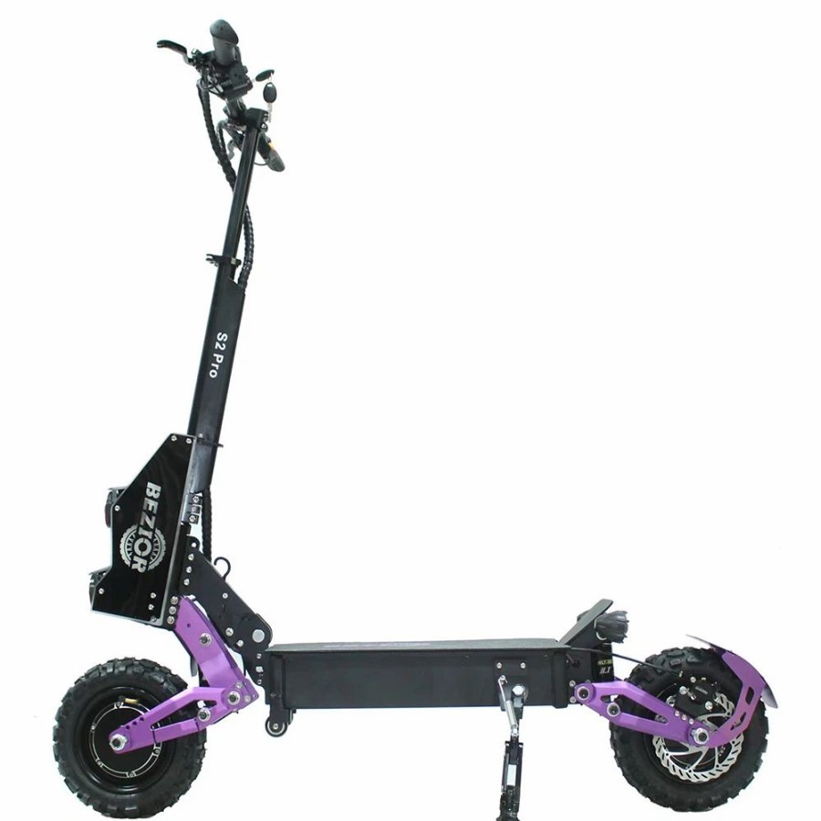 E-Bikes, Scooters & Wheels * | Bezior S2 Pro Electric Off-Road Scooter 11 Inch Wheel 1200W*2 Dual Motor 48V 23Ah Battery 65Km/H Max Speed 120Kg Load Double Large Screen Dual Oil Brake Adjustable Height Dual Charging Ports