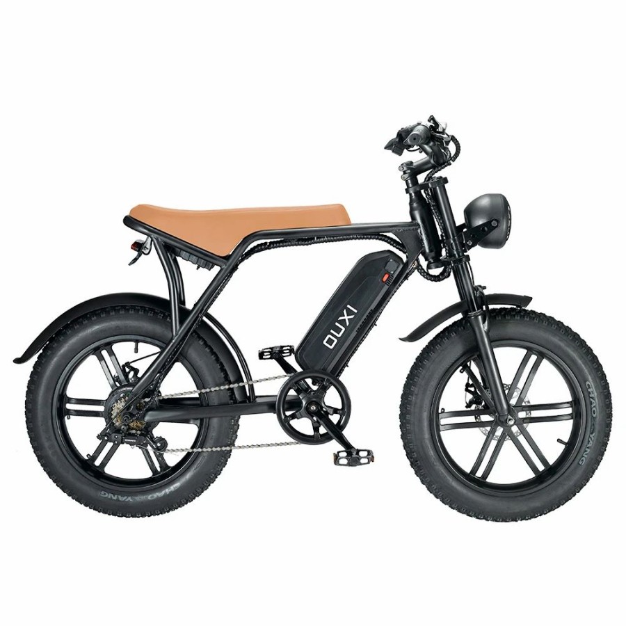 E-Bikes, Scooters & Wheels * | Ouxi V8 Electric Bike 20*4.0 Inch Fat Tires 750W Motor 50Km/H Max Speed 48V 15Ah Battery Retro Ebike Max Load 150Kg Dual Disc Brake Shimano 7-Speed Gear