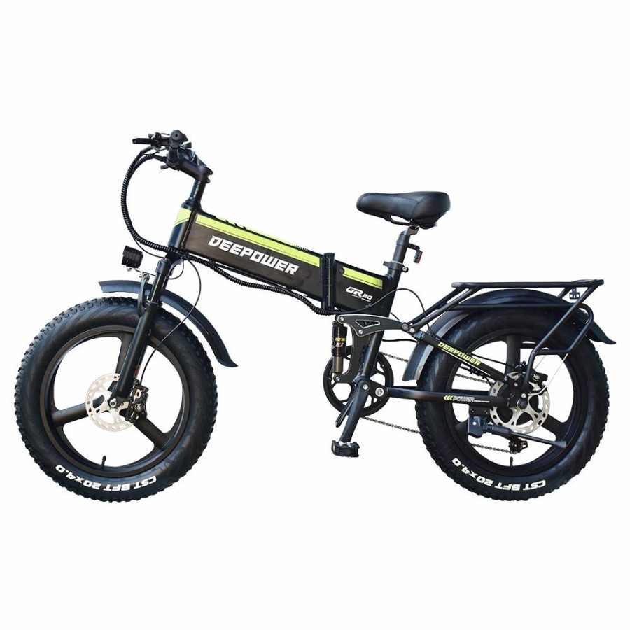 E-Bikes, Scooters & Wheels * | Deepower H20 Pro (Gr20) Electric Bike 20*4.0 Inch Fat Tire 48V 1000W Motor 51Km/H Max Load 17.5Ah Battery Shimano 7 Speed Gear 150Kg Load