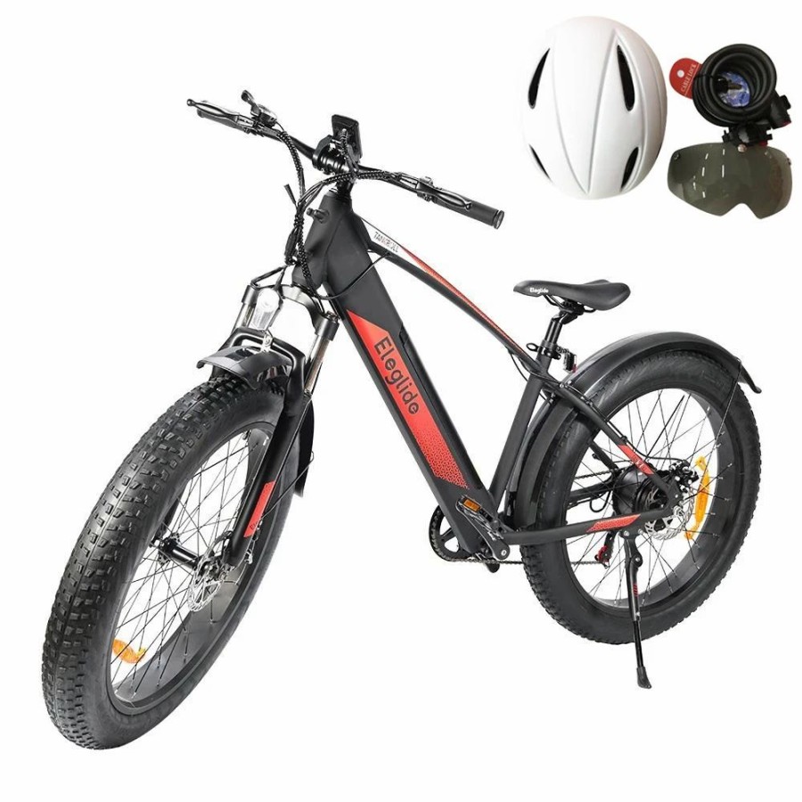 E-Bikes, Scooters & Wheels * | Eleglide Tankroll Electric Mountain Bike 26*4.0 Inch Fat Tires Max Instant Power 740W Motor 25Km/H Speed 48V 10Ah Battery Shimano 7-Speed Gear 70Km Top Range Dual Disc Brake 57N.M Max Torque Powerful Motor Moped Fat Bike