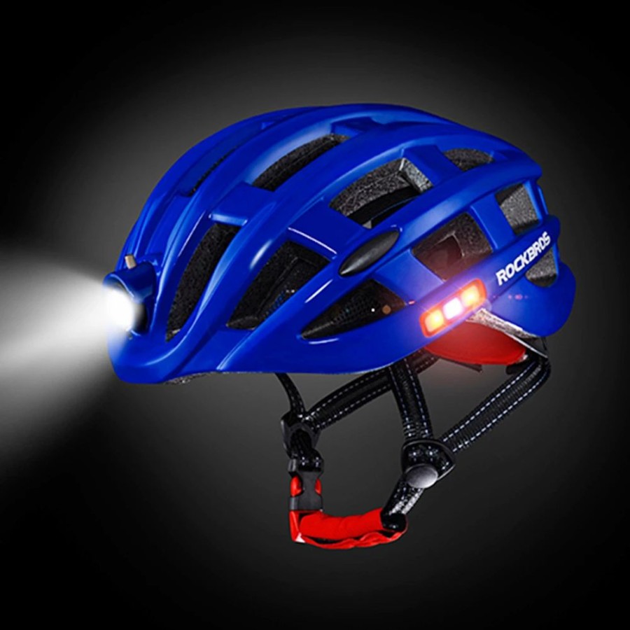 Cycling * | Rockbros Zn1001 Light Cycling Helmet Bike Ultralight Helmet Integrally-Molded Mountain Road Helmet Unisex 57-62Cm Blue