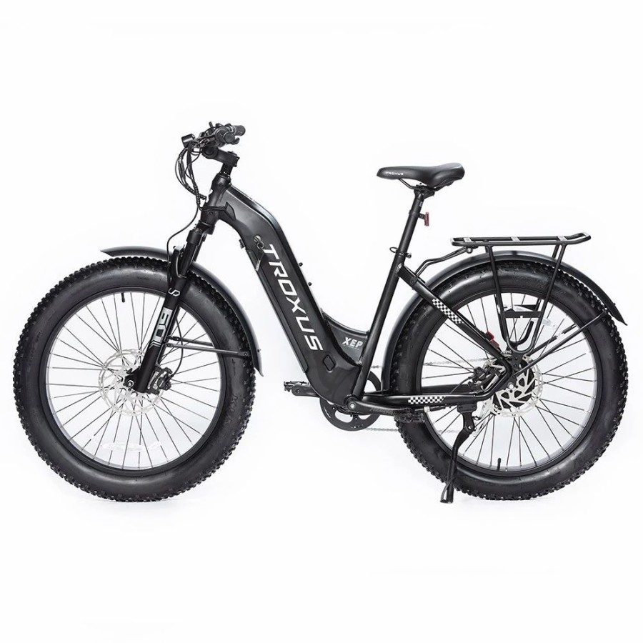 E-Bikes, Scooters & Wheels * | Troxus Explorer Step Thru Electric Bike 26*4.0 Inch Fat Tire 750W Bafang Motor 45Km/H Speed 48V 20Ah Samsung Battery Shimano 8 Speed 125Kg Load Black