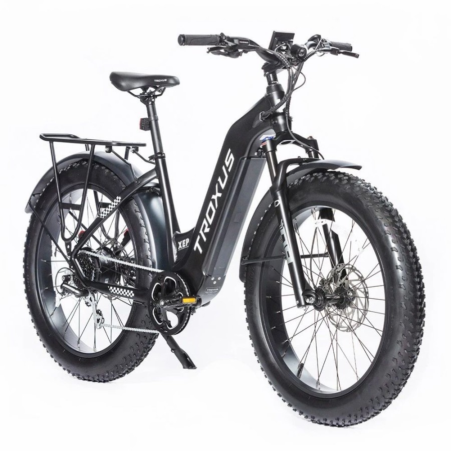 E-Bikes, Scooters & Wheels * | Troxus Explorer Step Thru Electric Bike 26*4.0 Inch Fat Tire 750W Bafang Motor 45Km/H Speed 48V 20Ah Samsung Battery Shimano 8 Speed 125Kg Load Black