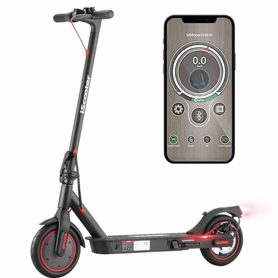 E-Bikes, Scooters & Wheels * | Iscooter I9 Folding Electric Scooter 8.5 Inch Pneumatic Tire 350W Motor 7.5Ah Battery 30Km/H Max Speed App Control Black