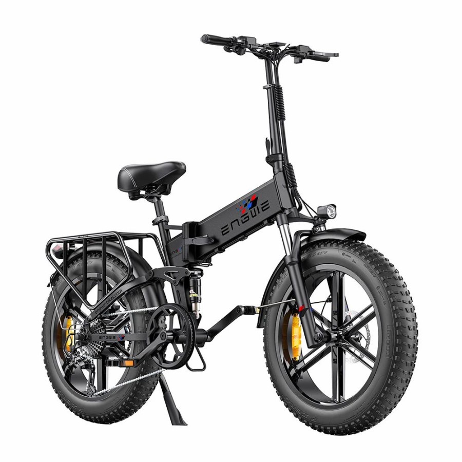 E-Bikes, Scooters & Wheels * | Engwe Engine Pro Folding Electric Bicycle 20*4" Fat Tire 750W Brushless Motor 48V 16Ah Battery 45Km/H Max Speed Black