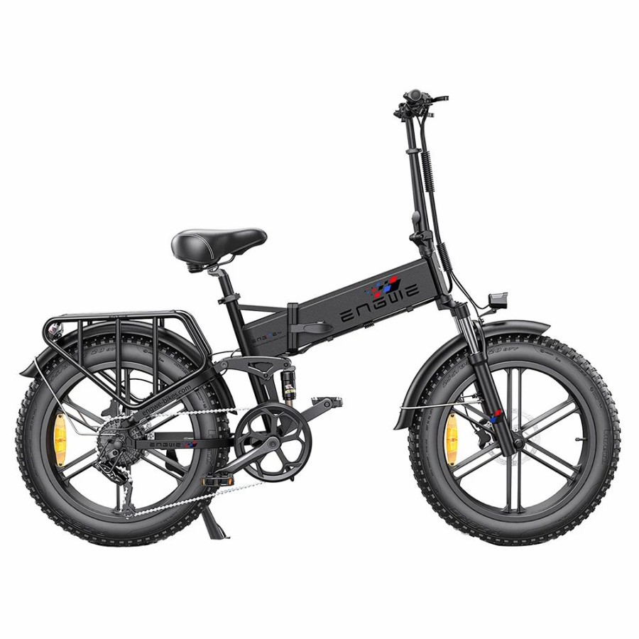 E-Bikes, Scooters & Wheels * | Engwe Engine Pro Folding Electric Bicycle 20*4" Fat Tire 750W Brushless Motor 48V 16Ah Battery 45Km/H Max Speed Black