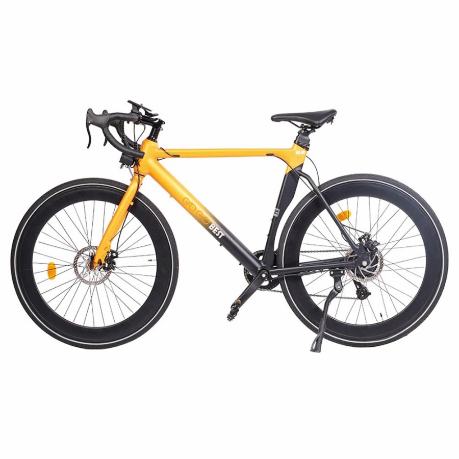 E-Bikes, Scooters & Wheels * | Gogobest R2 Electric City Road Bike 700C*32C Tires 36V 250W Motor 32Km/H Max Speed 36V 9.6Ah Battery For 60-80Km Range 100Kg Load Shimano 7-Speed Gears Orange