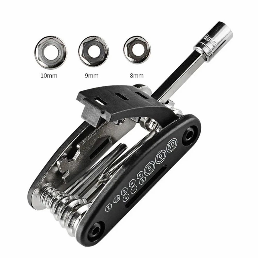 Cycling * | Rockbros 16 In 1 Bicycle Repair Tool Kits Hex Spoke Cycle Screwdriver Tool Wrench Mountain Cycle Tool Sets