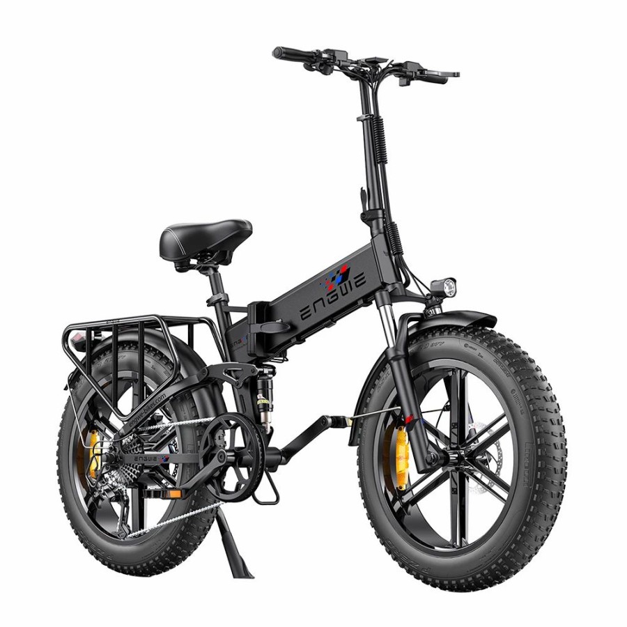 E-Bikes, Scooters & Wheels * | Engwe Engine Pro Folding Electric Bicycle 20*4 Inch Fat Tire 750W Brushless Motor 48V 16Ah Battery 45Km/H Max Speed Up To 120Km Range 8 Speed System Lcd Smart Display Hydraulic Disc Brakes Black