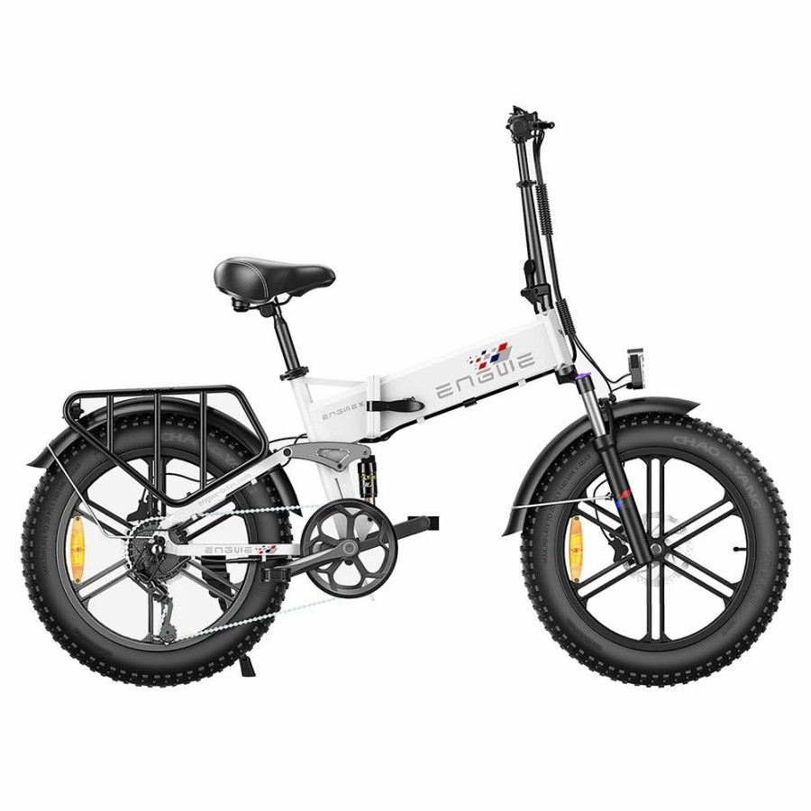 E-Bikes, Scooters & Wheels * | Engwe X Folding Electric Bike 20*4.0 Inch Chaoyang Off-Road Fat Tires 250W Motor E-Bike 48V 13Ah Battery 25Km/H Max Speed 100Km Range Dual Disc Brake 150Kg Max Load White