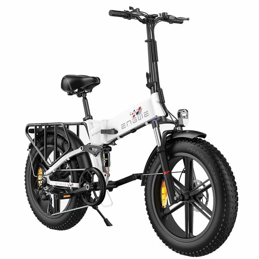 E-Bikes, Scooters & Wheels * | Engwe X Folding Electric Bike 20*4.0 Inch Chaoyang Off-Road Fat Tires 250W Motor E-Bike 48V 13Ah Battery 25Km/H Max Speed 100Km Range Dual Disc Brake 150Kg Max Load White