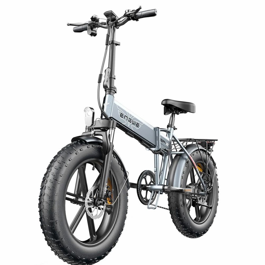 E-Bikes, Scooters & Wheels * | Engwe Ep-2 Pro 2022 Version Folding Electric Bike 20*4.0 Inch Fat Tire 750W Motor 35Km/H Max Speed 48V 13Ah Battery 150Kg Max Load Shimano 7-Speed Gears Dual Disc Brake 100Km Range Mountain Beach Snow Folding Bicycle Grey