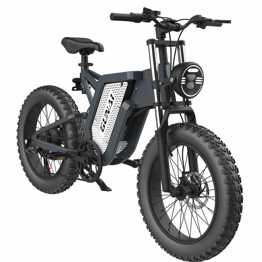 E-Bikes, Scooters & Wheels * | Gunai Mx25 Electric Bicycle 20*4.0 Inch Fat Tires 2000W Brushless Motor 50Km/H Max Speed 48V 25Ah Battery Shimano 7-Speed Double Oil Brakes 75Km Mileage Range 200Kg Payload E-Bike Black