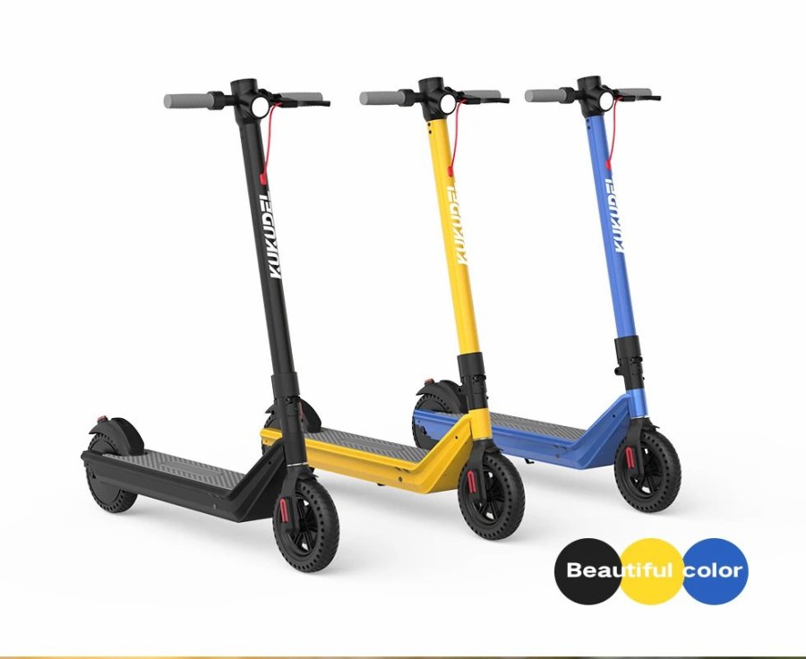 E-Bikes, Scooters & Wheels * | Kukudel 856 Folding Electric Scooter 8.5 Inch Tire 350W Motor 36V 7.5Ah Battery Max Speed 25Km/H Lcd Display 22-26Km Max Range Aluminium Alloy Body Yellow