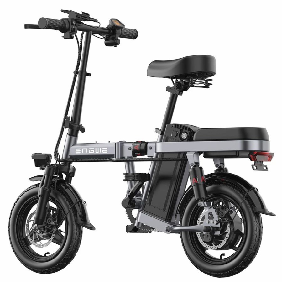 E-Bikes, Scooters & Wheels * | Engwe T14 Folding Electric Bicycle 14 Inch Tire 350W Brushless Motor 48V 10Ah Battery 25Km/H Max Speed Grey