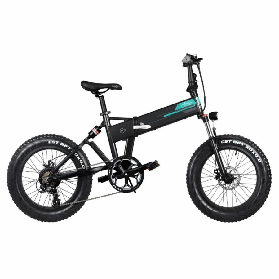 E-Bikes, Scooters & Wheels * | Fiido M1 Pro Folding Electric Mountain Bike 20 Wheels 4 Inch Fat Wide Tires 500W Motor Shimano 7 Speed Derailleur 12.8Ah Lithium Battery Max Speed 40Km/H Three Riding Modes Dual Disc Brake Lcd Display 130Km Mileage Range Black