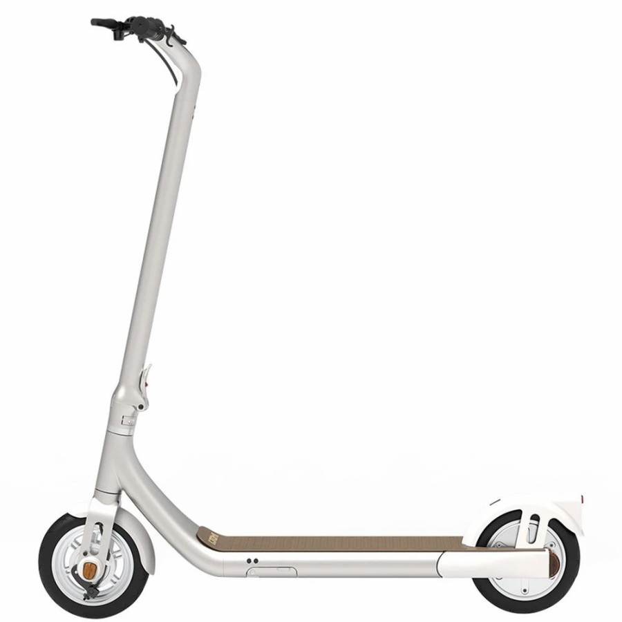 E-Bikes, Scooters & Wheels * | Atomi Alpha Folding Electric Scooter 9 Inch Tires 650W Motor 30Km/H Max Speed 36V 10Ah Battery For 40Km Max Range 120Kg Max Load Support App Control Built-In Combination Lock Zinc White