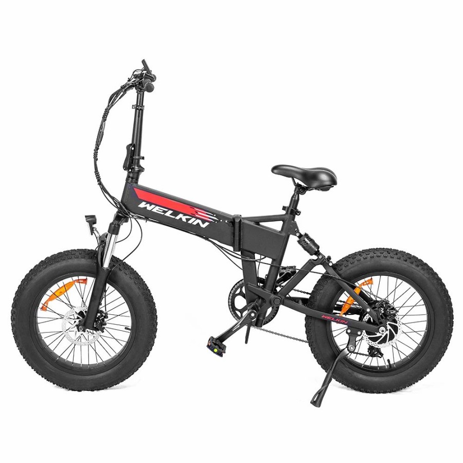 E-Bikes, Scooters & Wheels * | Welkin Wkes001 Electric Bicycle Snow Bike 500W Brushless Motor 48V 10.4Ah Battery 20" Tires Shimano 7 Speed Black