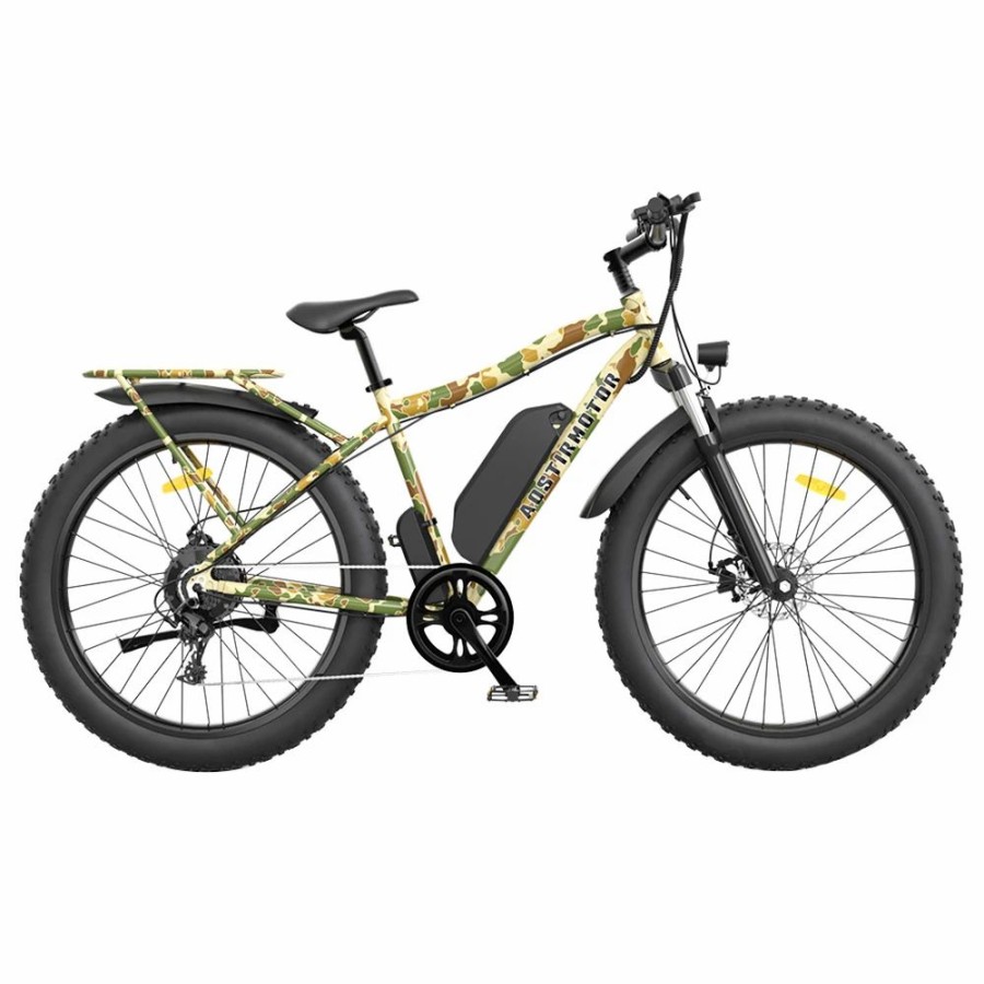 E-Bikes, Scooters & Wheels * | Aostirmotor S07-E Electric Bike 26*4.0" Fat Tire 48V 13Ah Battery 750W Motor 7 Speed Shimano Gear Desert Camo