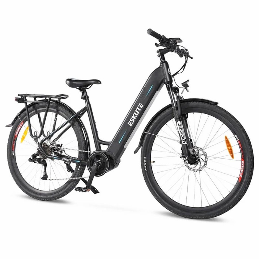 E-Bikes, Scooters & Wheels * | Eskute Polluno Pro Electric Bicycle 28 Inch Tire 250W Mid-Drive Motor Bafang Mid-Motor 25Km/H Max Speed 36V 14.5Ah Battery For 80 Miles Range