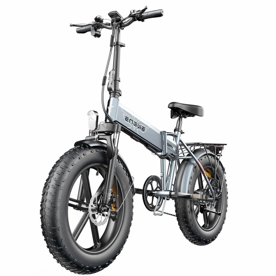 E-Bikes, Scooters & Wheels * | Engwe Ep-2 Pro 2022 Version Folding Electric Bike 20*4.0 Inch Fat Tire 750W Motor 35Km/H Max Speed 48V 13Ah Battery 150Kg Max Load Shimano 7-Speed Gears Dual Disc Brake 100Km Range Mountain Beach Snow Folding Bicycle Grey