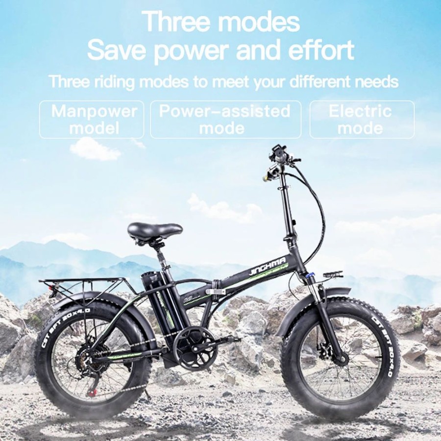 E-Bikes, Scooters & Wheels * | Jinghma R8 500W 48V 15Ah 20 Inch Tire Electric Bicycle 40Km/H Max Speed 90Km Range 120Kg Max Load