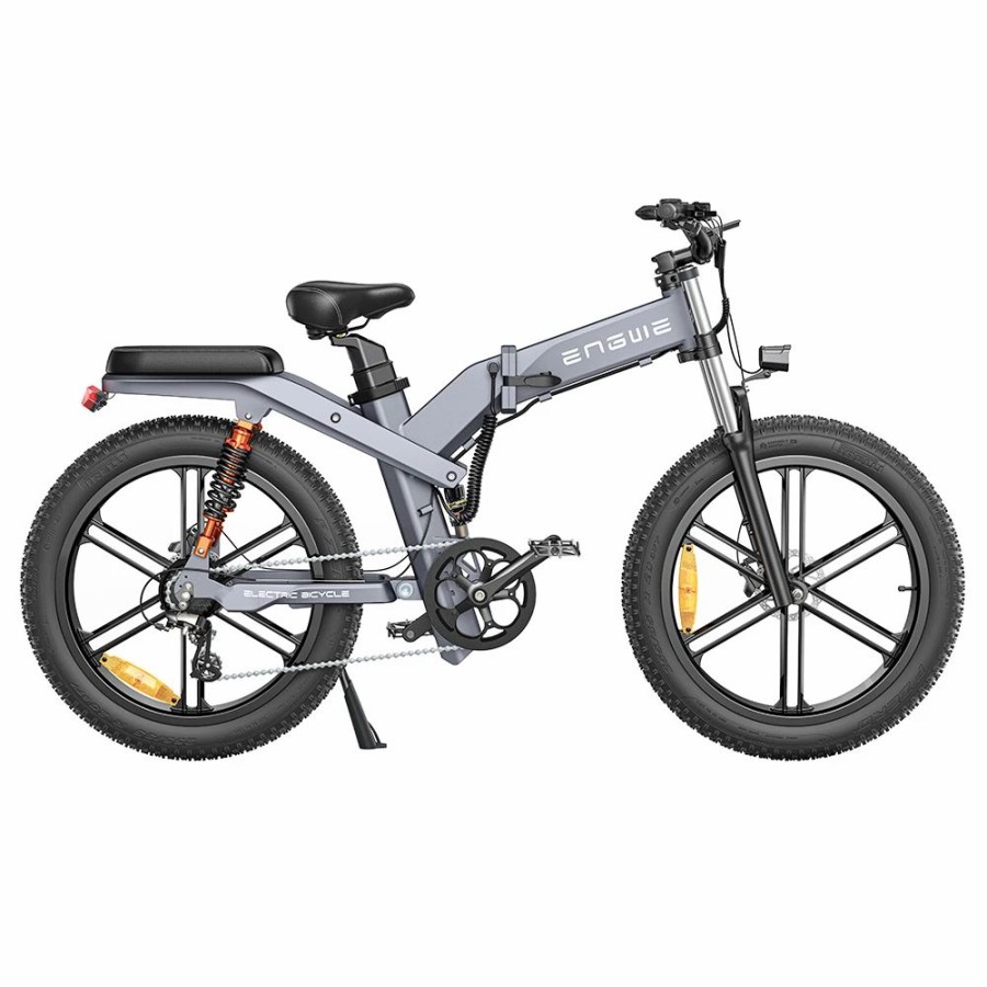 E-Bikes, Scooters & Wheels * | Engwe X26 Electric Bike 26*4.0 Inch Fat Tires 50Km/H Max Speed 48V 1000W Motor 19.2Ah & 10Ah Dual Batteries For 100Km Range 150Kg Max Load Triple Suspension System Shimano 8-Speed Gear Dual Hydraulic Disc Brake For All-Terrain Roads Mountain E-Bike