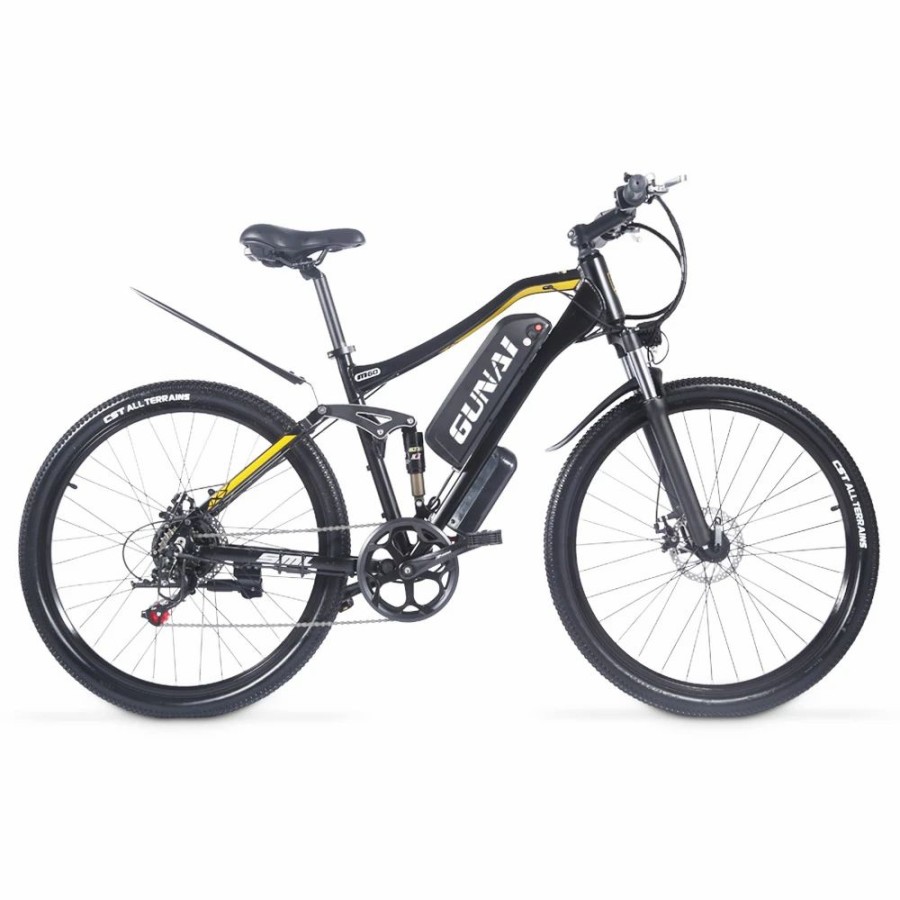 E-Bikes, Scooters & Wheels * | Gunai M60 500W 48V 15Ah 27*1.95" Electric Bicycle 35Km/H Max Speed 35-45Km Mileage Range 120Kg Max Load Black