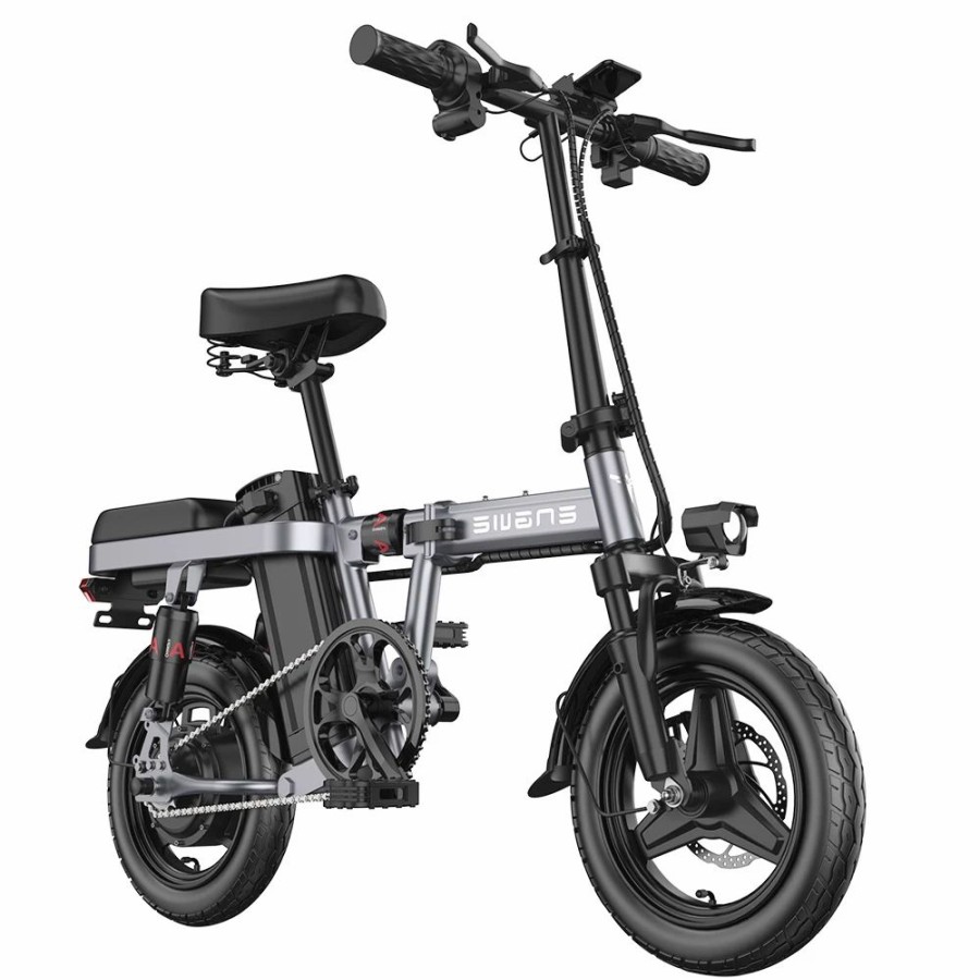 E-Bikes, Scooters & Wheels * | Engwe T14 Folding Electric Bicycle 14 Inch Tire 350W Brushless Motor 48V 10Ah Battery 33Km/H Max Speed 80Km Range 100Kg Load Gray